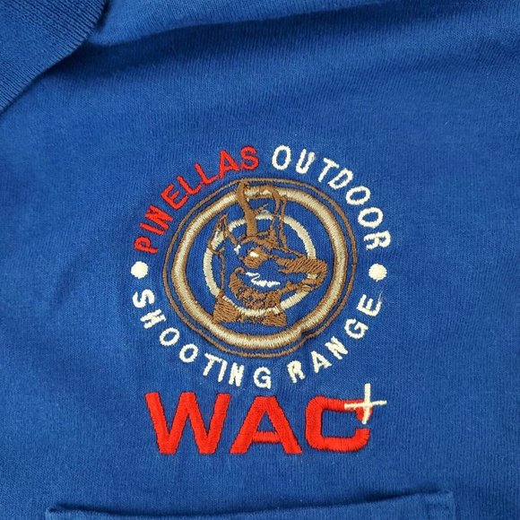 Mens XL Pinellas Outdoor Shooting Range WAC Blue Polo Shirt Gildan Dry Blend - Picture 10 of 10